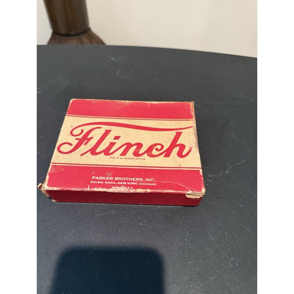 Vintage Parker Brothers Flinch Card Game Complete Instructions Original Box 1938